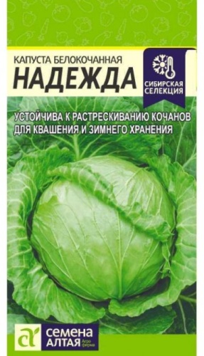 Семена Алтая капуста белокочанная Надежда