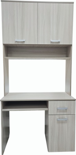 Стол компьютерный с надстройкой Wlada Анель, 100х51x208 см, бежевый