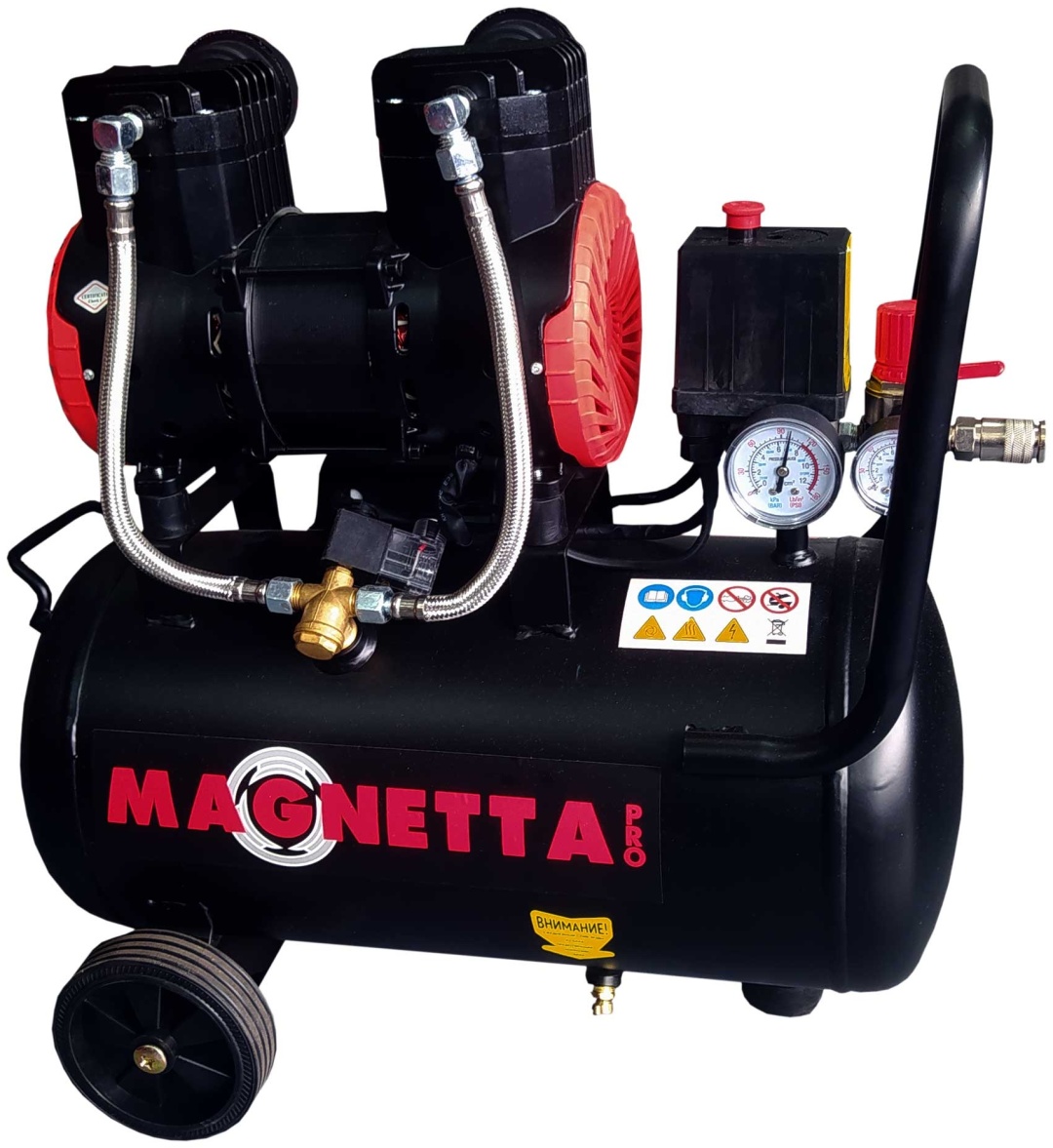 Купить Компрессор безмасляный Magnetta BW1500-24, 8 бар в кредит в ...