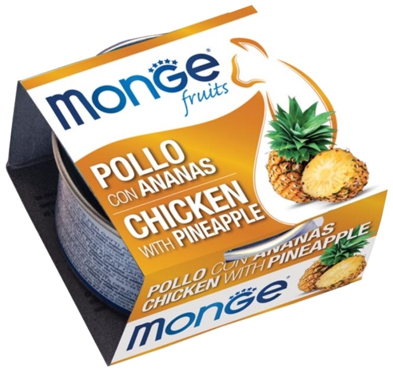 Купить Корм Monge кусочки в соусе курица, ананас 80 г 1 шт в Алматы ...