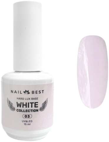 Nail Best базовое покрытие Nail Best бело-розовый глянцевое 15 мл