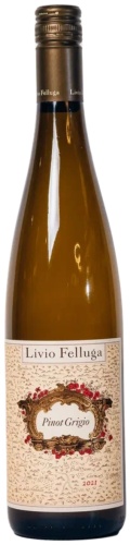 Вино Livio Felluga Pinot Grigio DOC 2021 сухое белое 13% 0.75 л