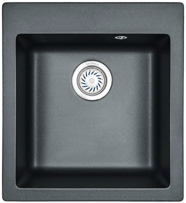 Кухонная мойка GRANULA 4651 47х51х20 см, кварцевый песок, тон шварц