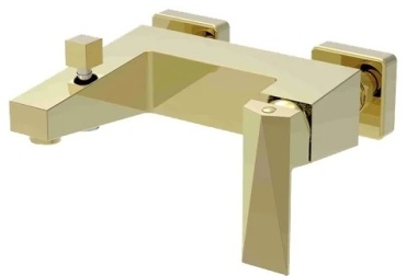 Смеситель для ванны с душем BRAVAT Iceberg F676110G-01 Gold, однозахватный