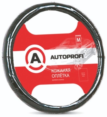 AUTOPROFI оплетка на руль AP-850 BK M черный