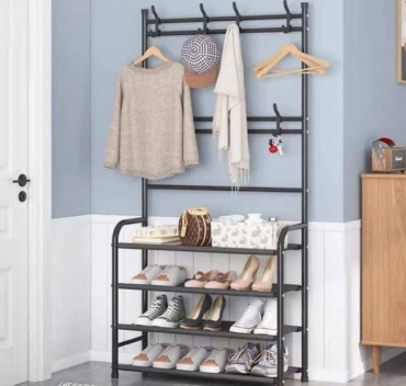 Вешалка напольная Simple Lifestyle TM4-80, металл/пластик, 80x153 см, черный