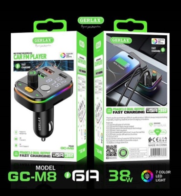 FM-трансмиттер GERLAX GC-M8 черный