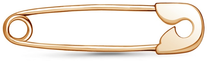 Булавка AQUAMARINE 72589.6 вес 0.65 г серебро, без вставок