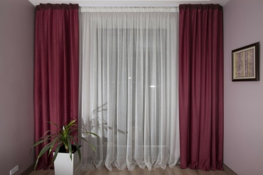 Портьеры Renaissance 200x270 см 2 шт, жаккард, красный