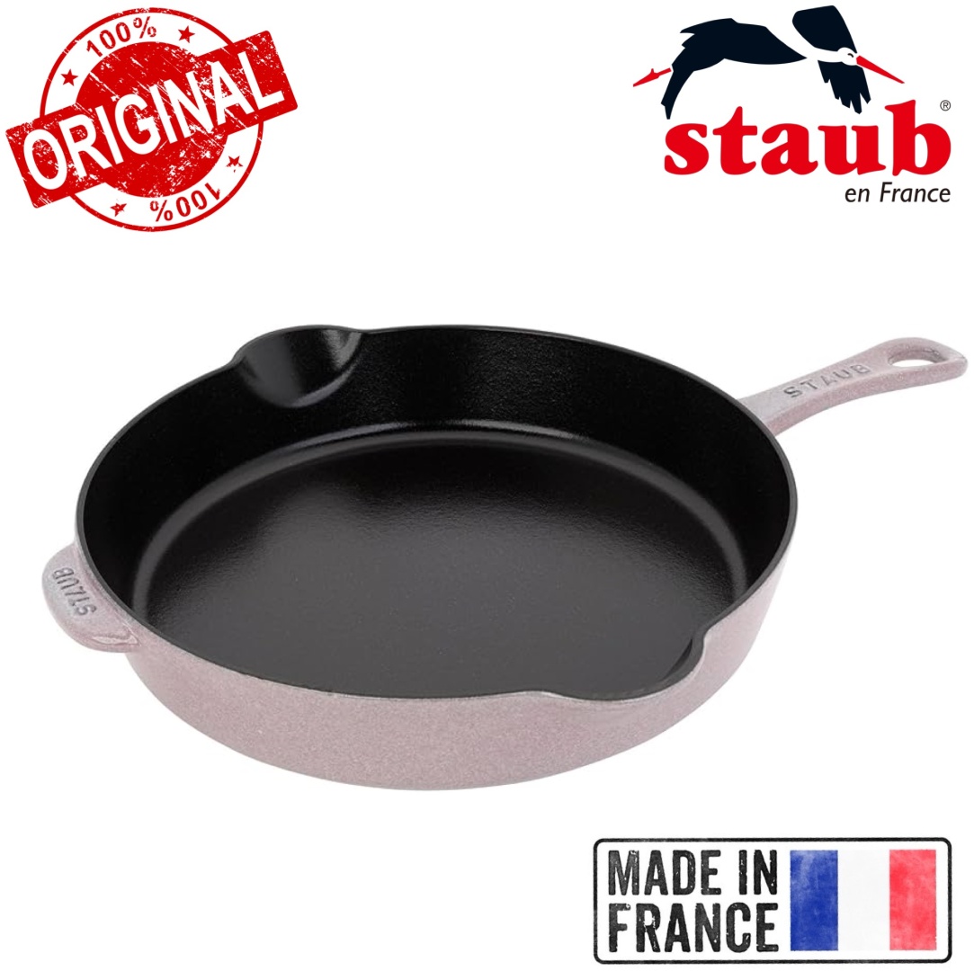 Сковорода Staub France Lilac 28 см с антипригарным покрытием, чугун