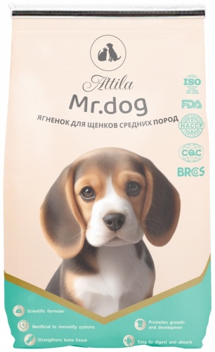 ATTILA Mr. Dog Ягненок для щенков средних пород 14 кг