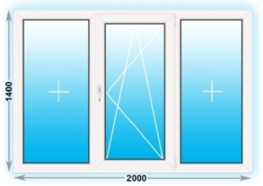 Пластиковое окно SMART BOX одностворчатое 200x140 см, тип открывания поворотно-откидной