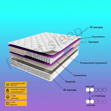 Матрас Rahat Sleep MINI MIX, 70x200x16 см