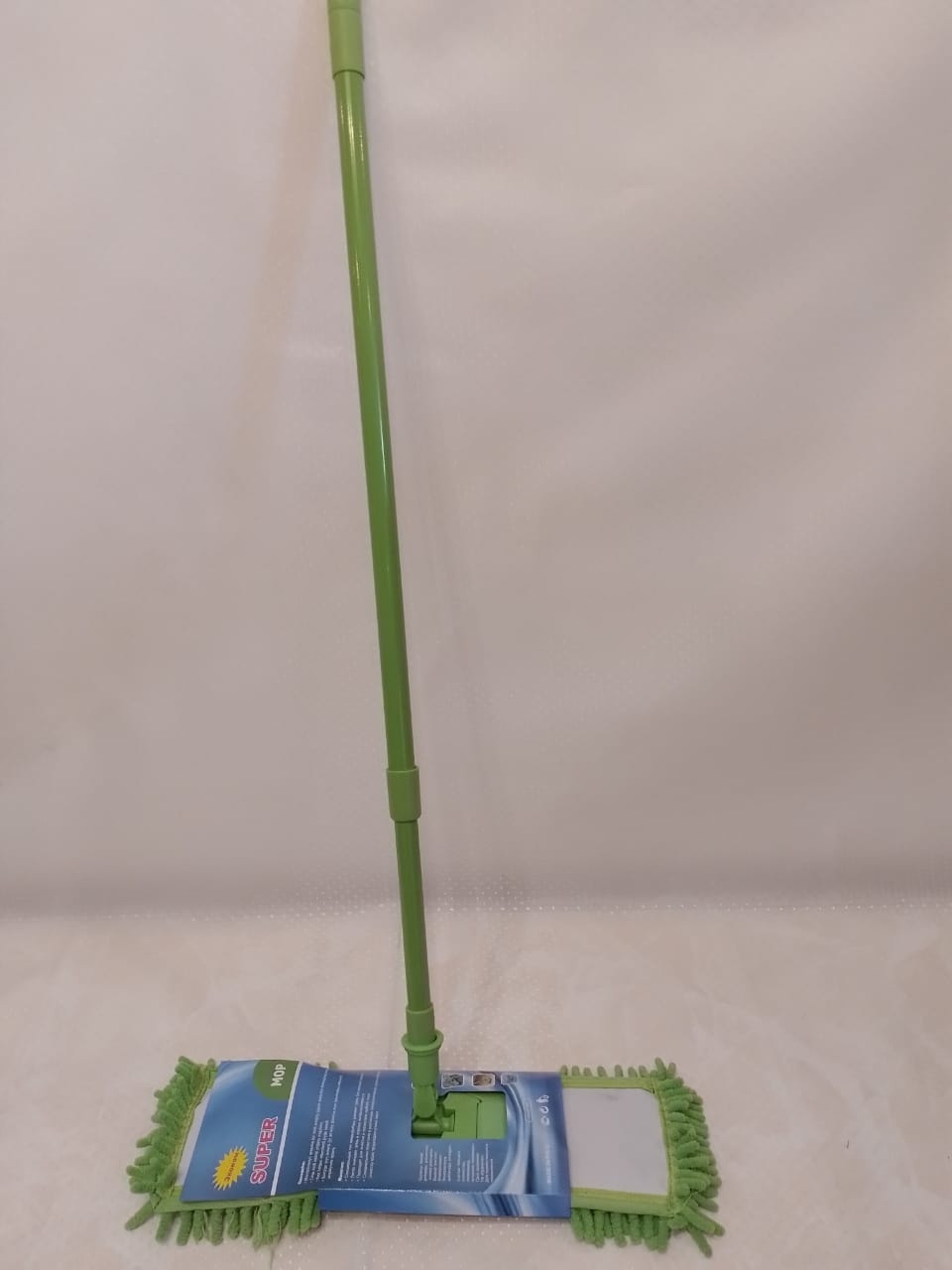 Швабра для пола MOP, материал насадки: микрофибра, зеленый