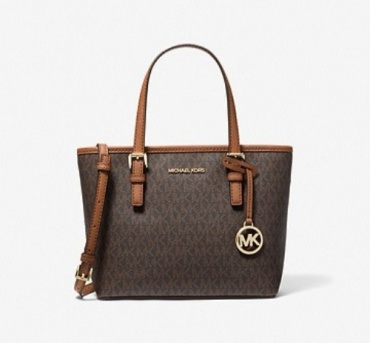 Сумка тоут Michael Kors натуральная кожа, канвас коричневый