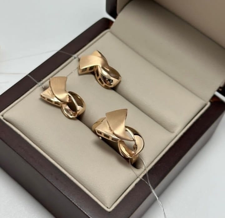 Серьги ADAMS 45567894 вес 7.87 г золото, без вставок