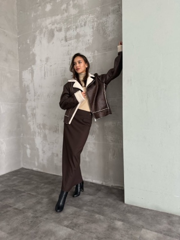 Дубленка Clothe коричневый