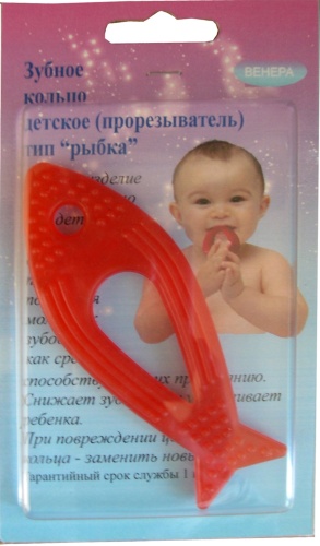 Венера 4870088001093 прорезыватель, 1 шт, латекс, красный