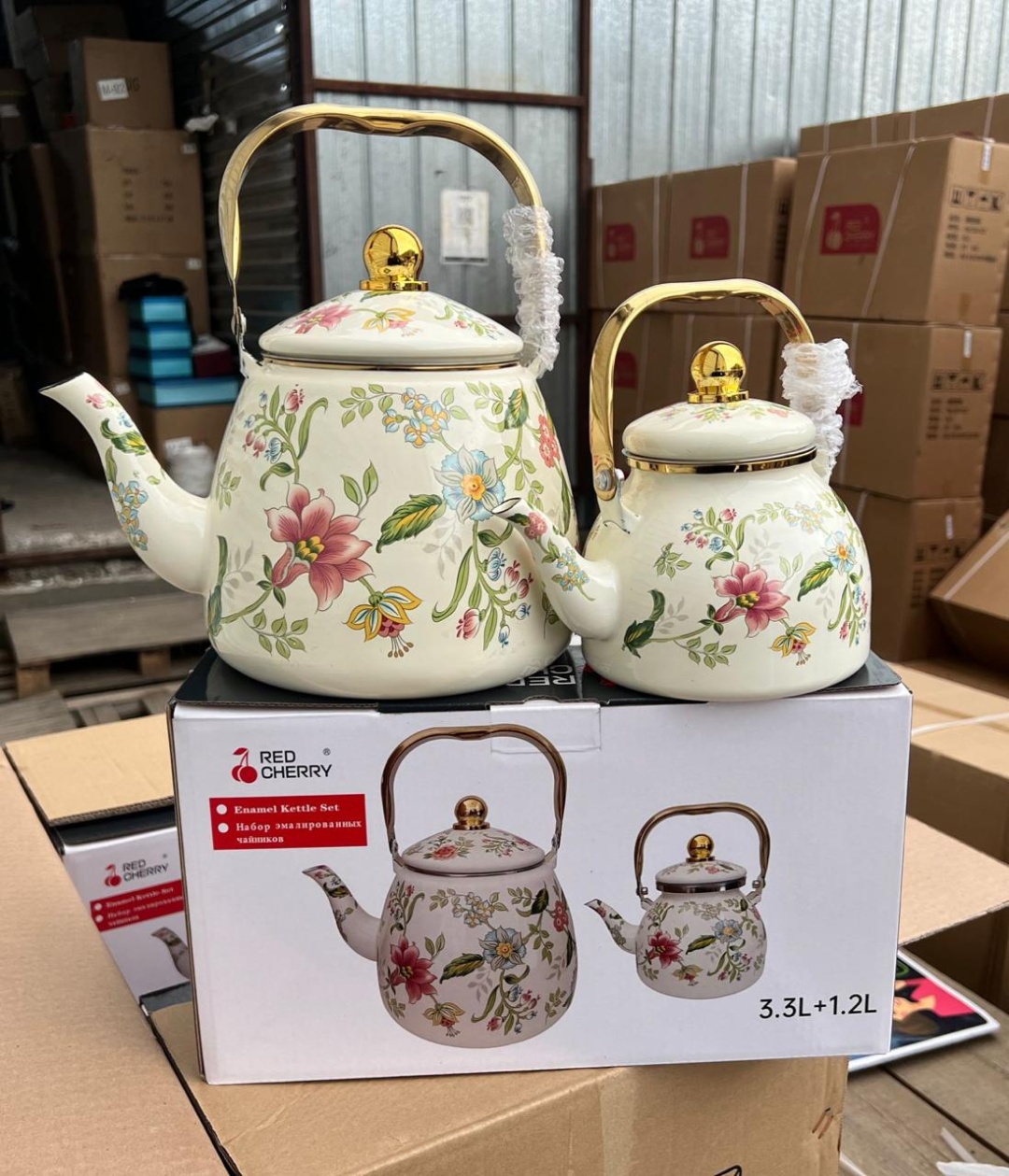 RED CHERRY набор чайников Базовая коллекция 13524674 3.3 л, эмаль