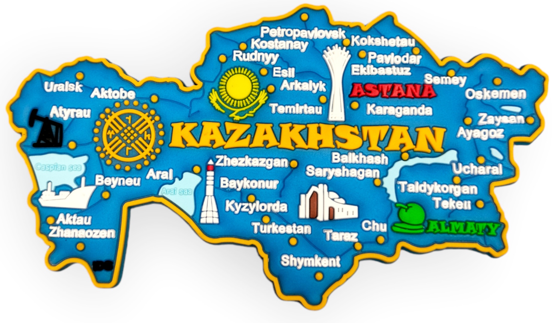 Купить Магнит-сувенир карта Казахстана 20 шт в Алматы – Магазин на Kaspi.kz