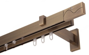 Карниз DSA-decor профильный двухрядный бронзовый 400 см