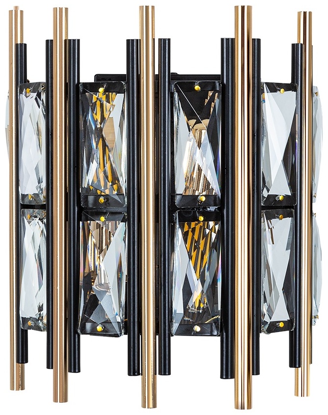 Бра настенный Arte Lamp E14, черный, прозрачный