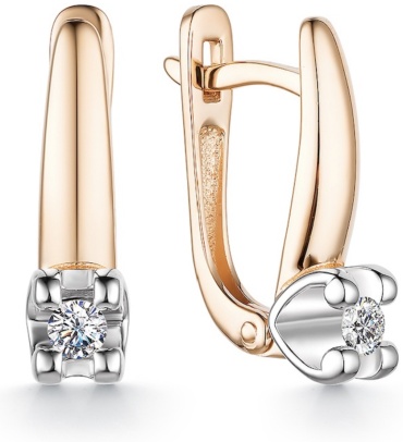 Серьги GRANT 0601535 вес 3.62 г золото, бриллиант