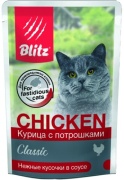BLITZ Classic кусочки в соусе курица, потроха 85 г 1 шт