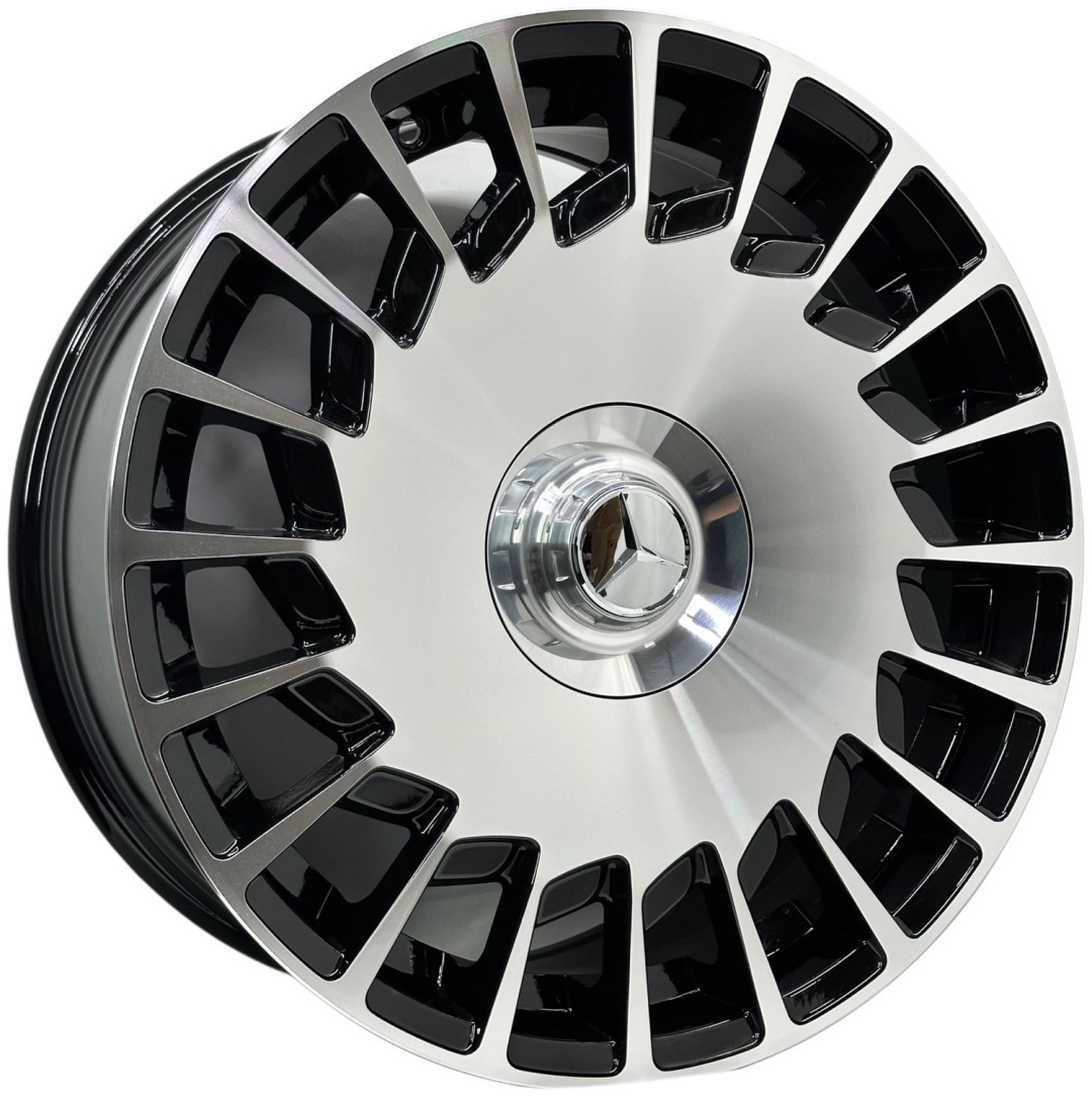 Yixing 1464 MB MAYBACH 8.5/9.5x19/5x112 D66.6 ET35 4 диска черный, серебристый