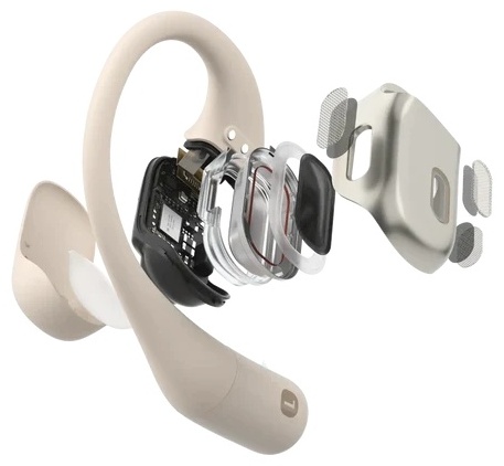 Купить Наушники Shokz OpenFit бежевый в Алматы – Магазин на Kaspi.kz
