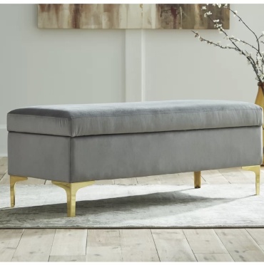 Банкетка Nazar mebel 1016263 ЛДСП, металл, поролон, 100x36x48 см, серый