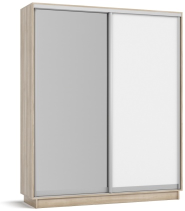 Шкаф-купе Много Мебели Шкаф-купе 2Д, 177x224х60 см, белый, бежевый
