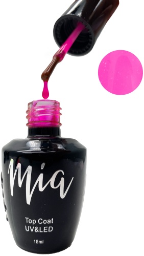 Mia верхнее покрытие Top Coat 02 Lychee глянцевое 15 мл