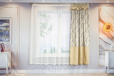 Портьеры Ажур 170x240 см 2 шт, полиэстер, сетка, белый, мультиколор