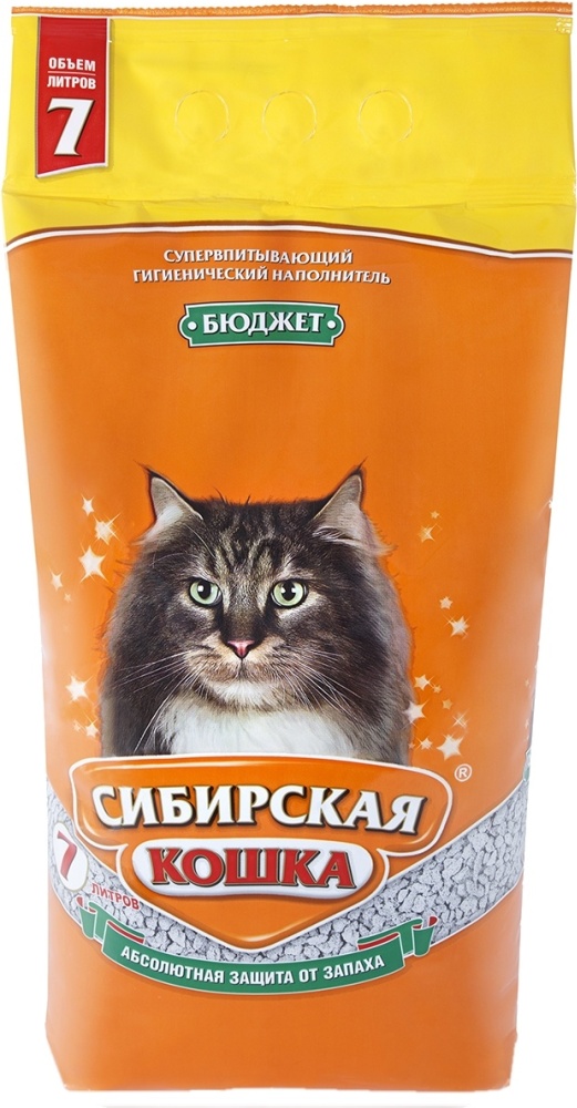 Купить Наполнитель Сибирская Кошка Бюджет впитывающий 7 л в Алматы ...