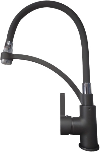 Смеситель с гибким изливом Casela CL54499U-12, латунь, цвет графит