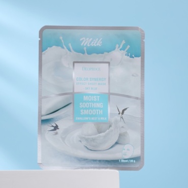 Маска для лица Deoproce тканевая Color Synergy Effect Sheet Mask Sky Blue 10 шт