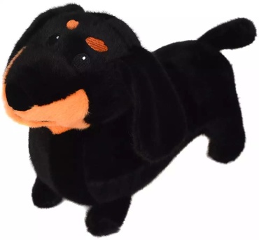 Мягкая игрушка Vulpes Такса Фабрицио, высота 30 см, черный