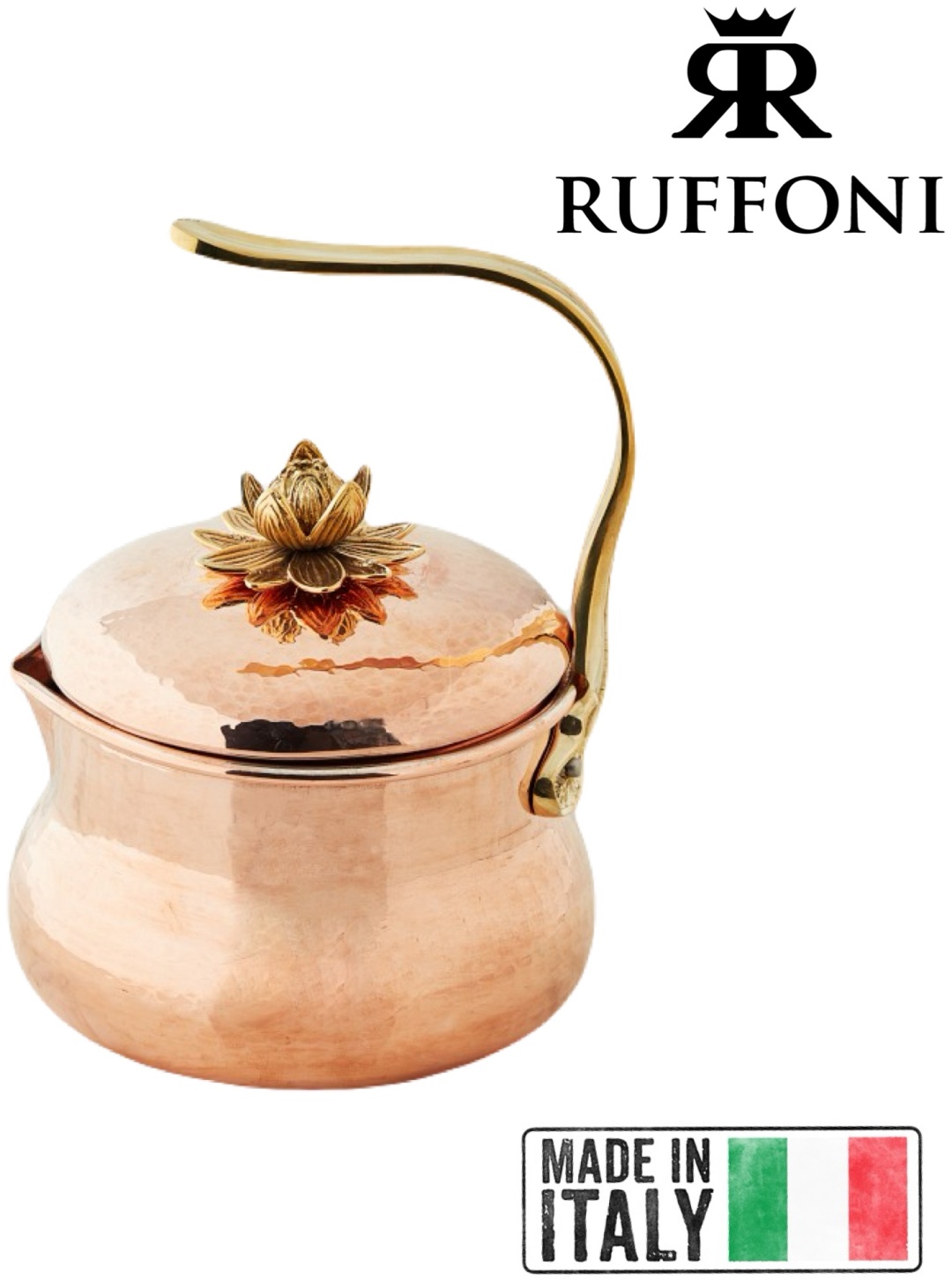RUFFONI чайник Italy Handcrafted Historia 2.8 л, медь