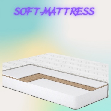 Матрас Soft-mattress Полиуретан 1 кокос 1 латекс, 200x220x22 см