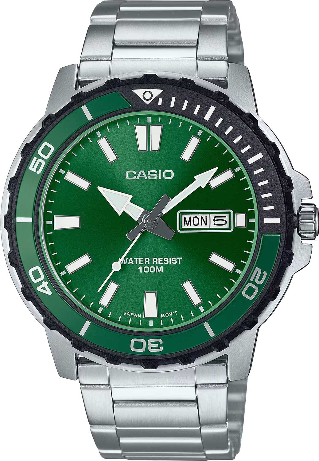 Кварцевые CASIO MTD-125D-3AVDF алюминий, полимер, нержавеющая сталь