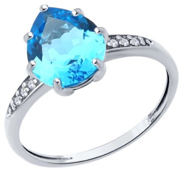 Diamant 94-310-02059-1_18 размер 18 вес 1.89 г серебро, топаз