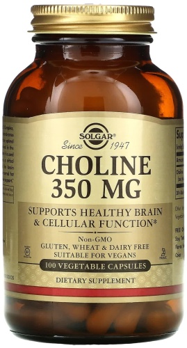 Solgar Choline 350 mg капсулы 100 шт