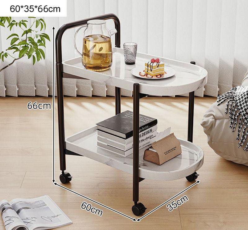 Сервировочный стол HOME 923232447, 60x35x66 см, белый, черный