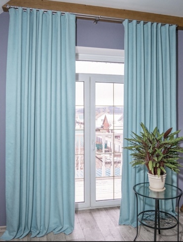 Комплект Home Textile 150x280 см 2 шт, петек, голубой