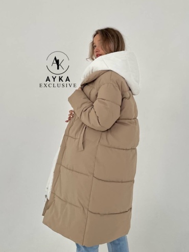 Зимняя куртка Ayka Exclusive коричневый, белый