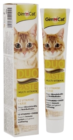 GimCat Duo Paste Multi-Vitamin паста мультивитаминная с сыром для кошек 50 г