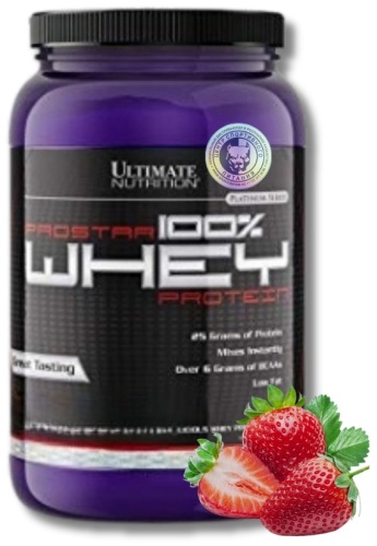 Ultimate Nutrition Ultimate Nutrition Prostar 100% Whey Protein 900 г клубника 900 г