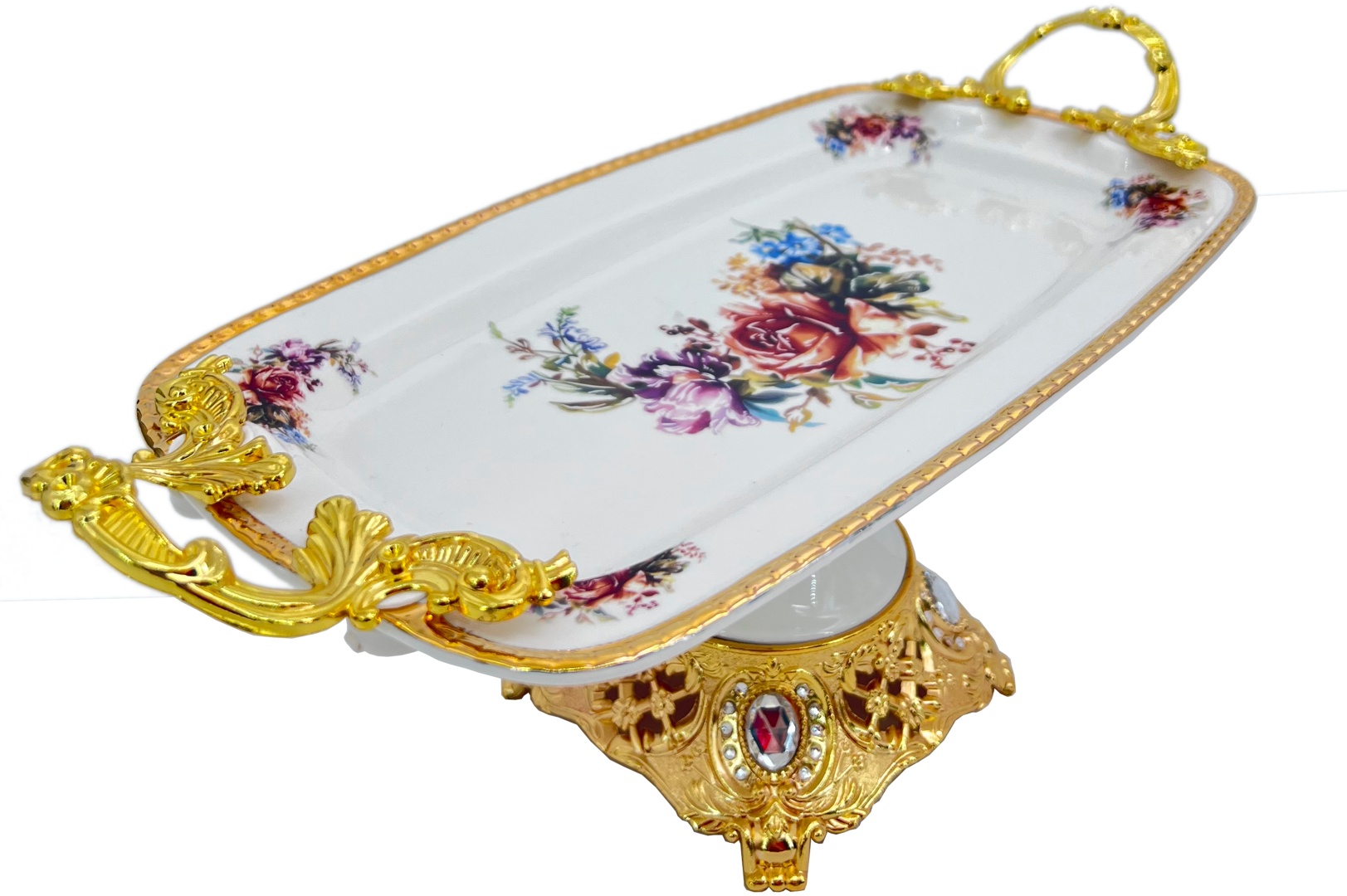 Блюдо Katherina 30х17 см, фарфор, мельхиор, 1 шт