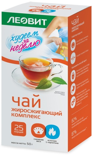 Леовит фито-чай Худеем за неделю 84 г